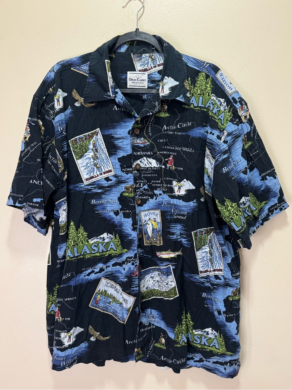 David Carey Originals Alaska North Camp Map Shirt